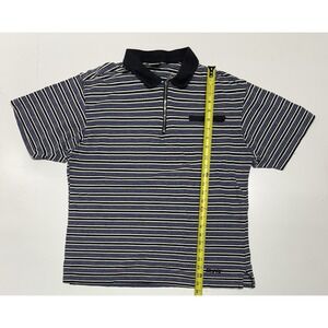 Vtg Levi's Striped Short sleeve Zip Polo Shirt Men's‎ XL